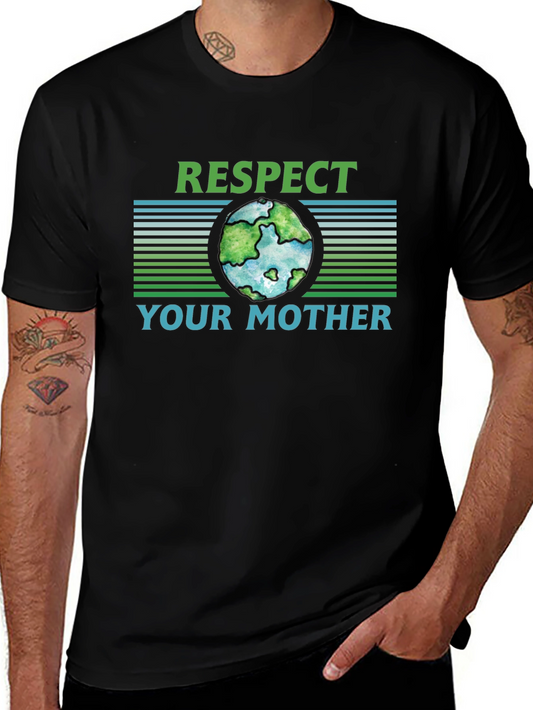 Camiseta Negra Ecológica Respeta a tu Madre
