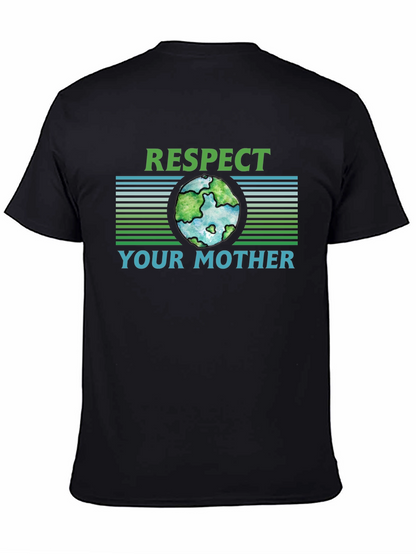 Camiseta Negra Ecológica Respeta a tu Madre