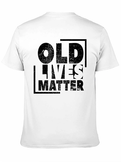 Camiseta Negra: Old Lives Matter - Diseño Casual