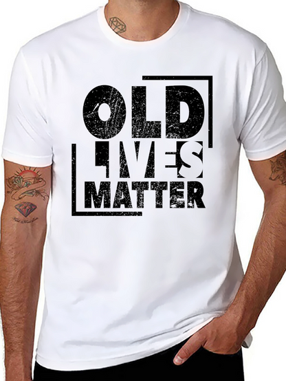 Camiseta Negra: Old Lives Matter - Diseño Casual