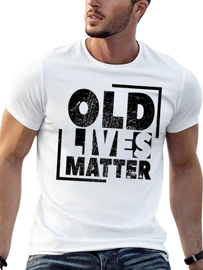 Camiseta Negra: Old Lives Matter - Diseño Casual