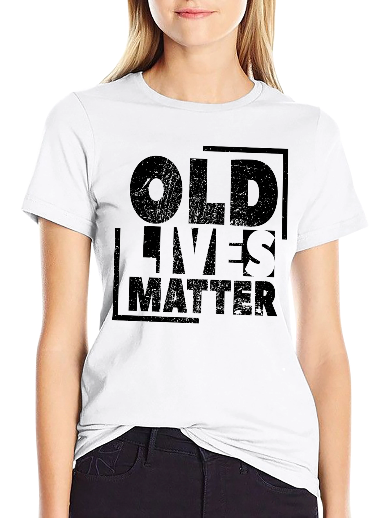Camiseta Negra: Old Lives Matter - Diseño Casual