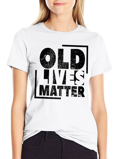 Camiseta Negra: Old Lives Matter - Diseño Casual