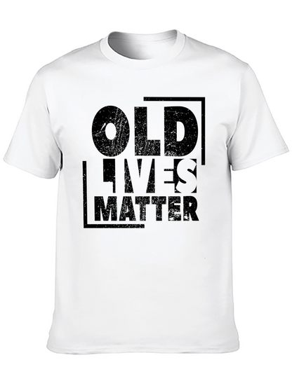 Camiseta Negra: Old Lives Matter - Diseño Casual
