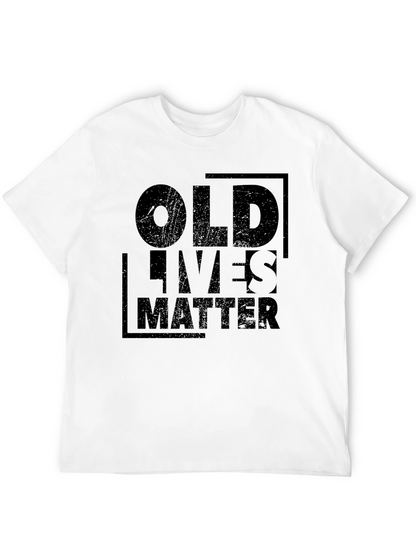 Camiseta Negra: Old Lives Matter - Diseño Casual