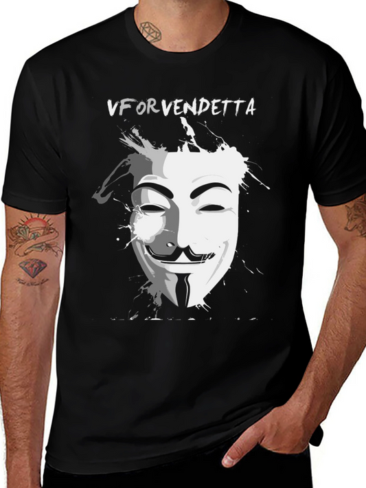 Camiseta Negra V de Vendetta