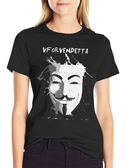Camiseta Negra V de Vendetta