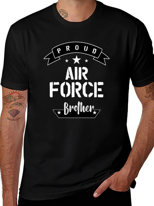 Camiseta Negra Proud Air Force Brother
