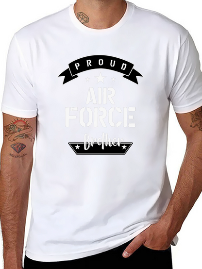 Camiseta Negra Proud Air Force Brother