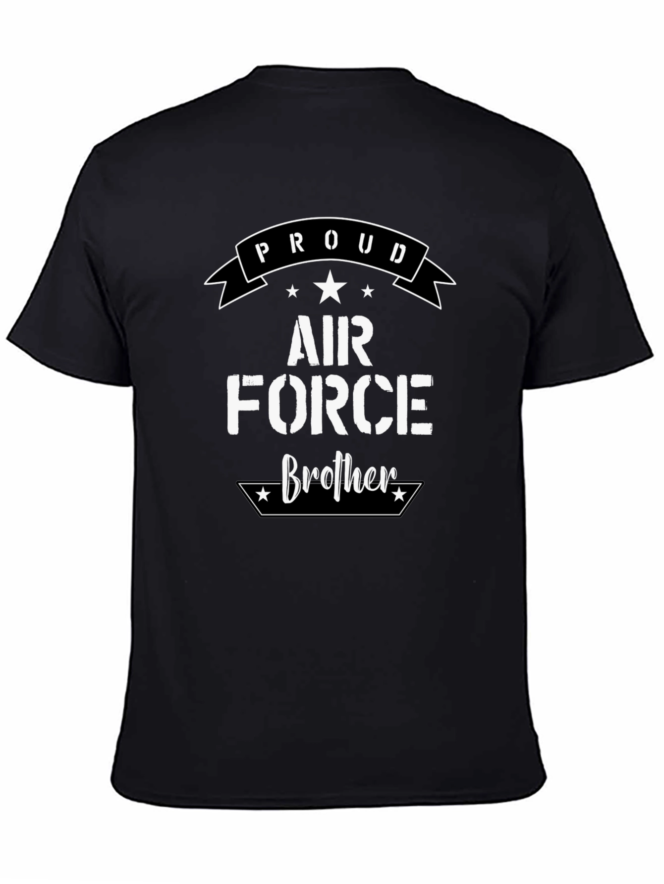 Camiseta Negra Proud Air Force Brother