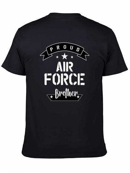 Camiseta Negra Proud Air Force Brother