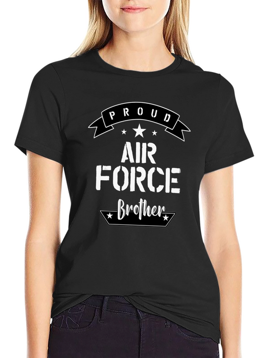 Camiseta Negra Proud Air Force Brother