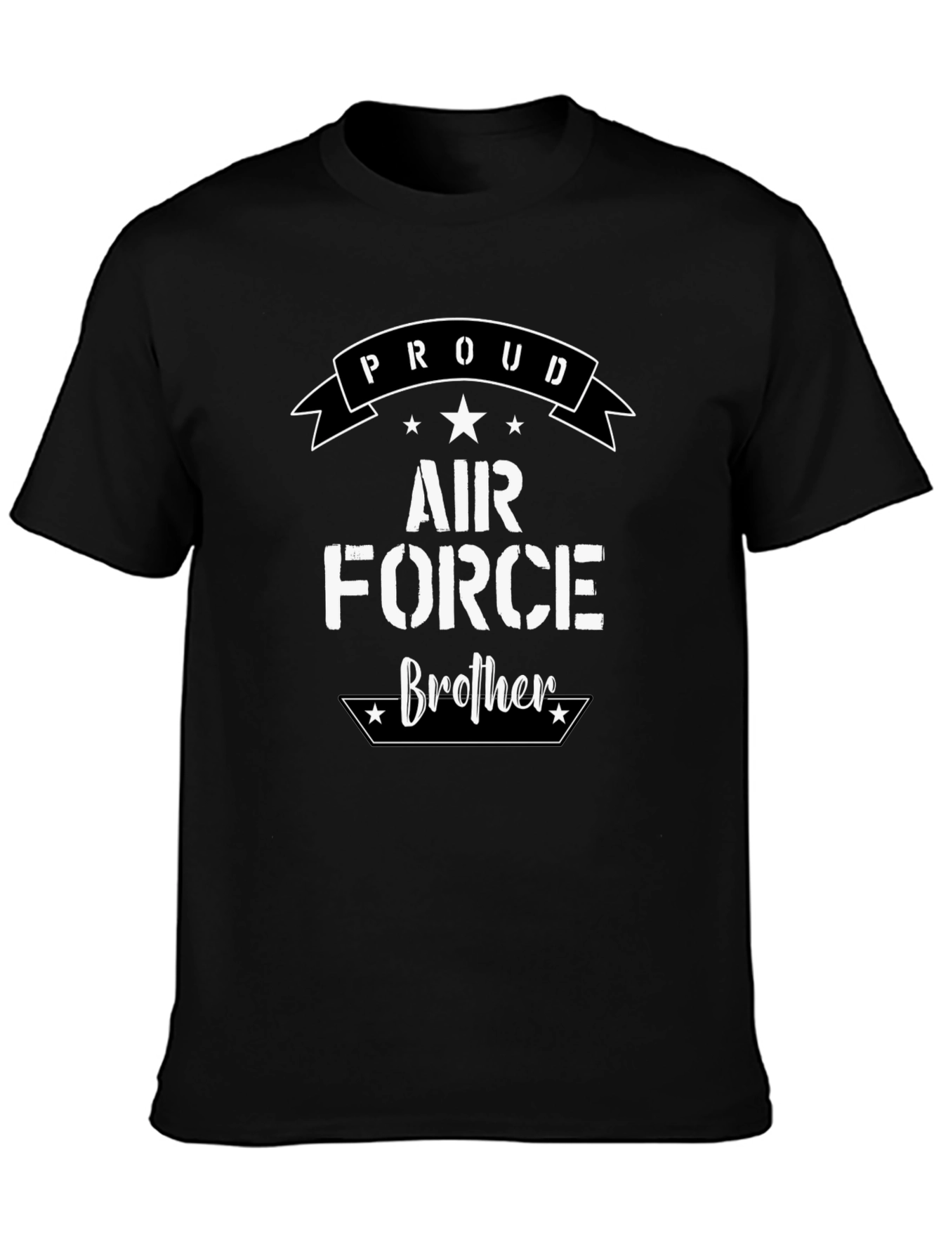 Camiseta Negra Proud Air Force Brother