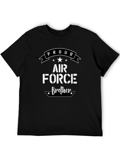 Camiseta Negra Proud Air Force Brother