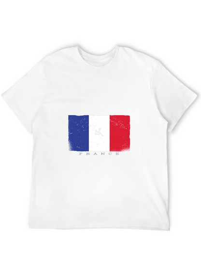 Camiseta Negra con Diseño de Bandera Francesa
