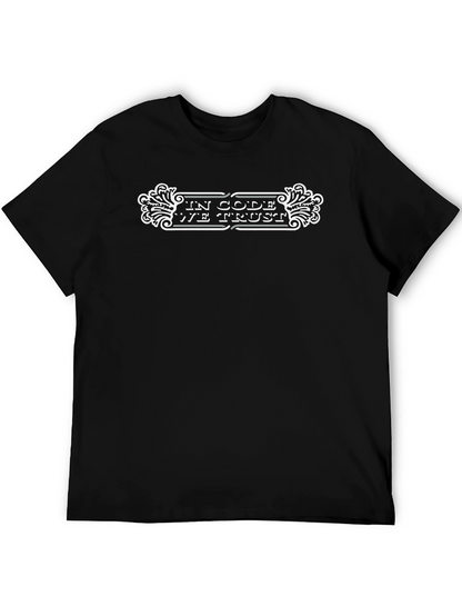 Camiseta Negra con Diseño In Code We Trust