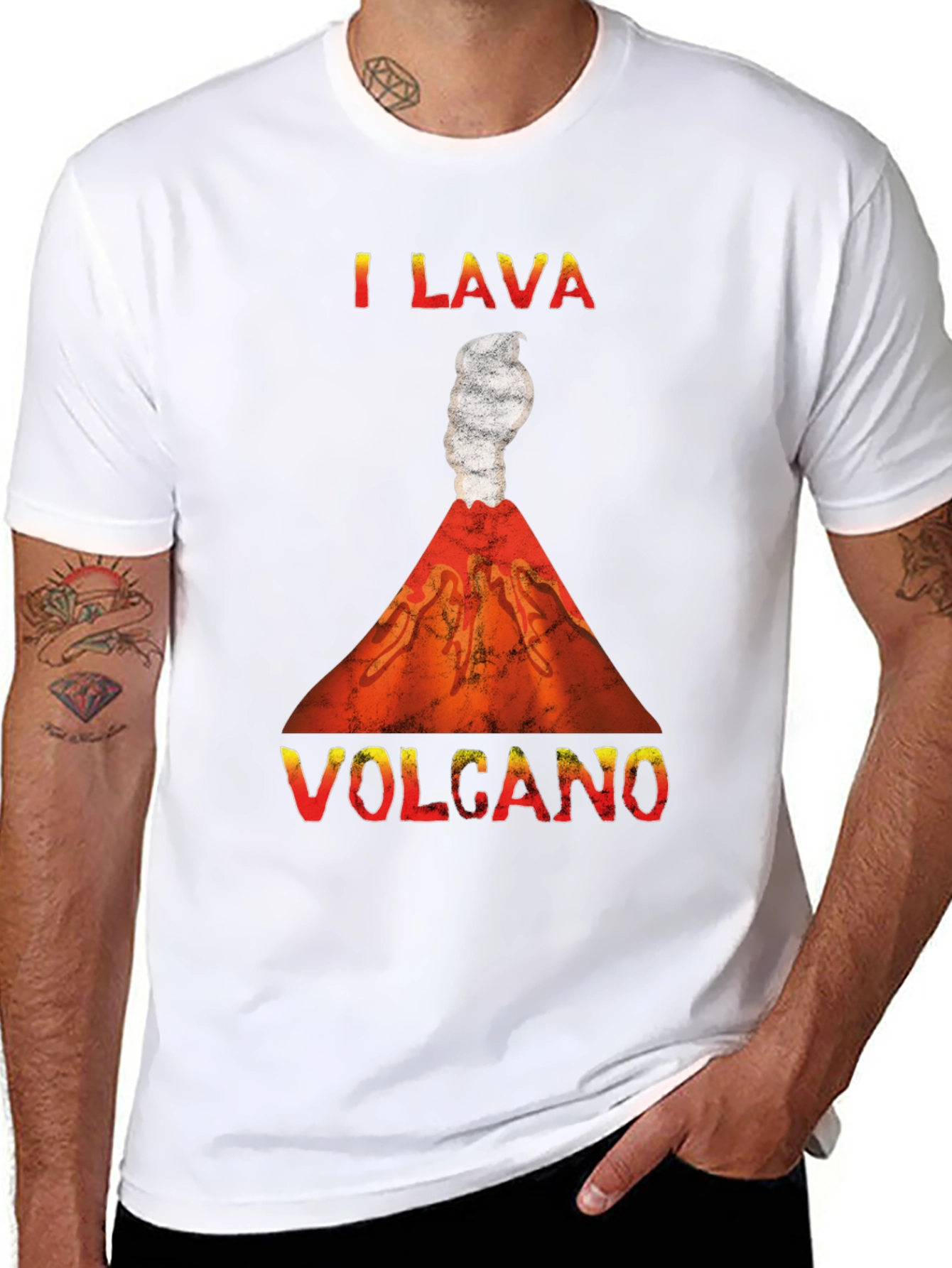 Camiseta Hombre I Lava Volcano Divertida y Original