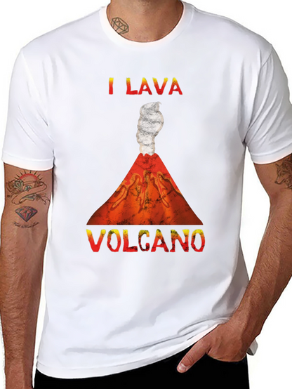 Camiseta Hombre I Lava Volcano Divertida y Original