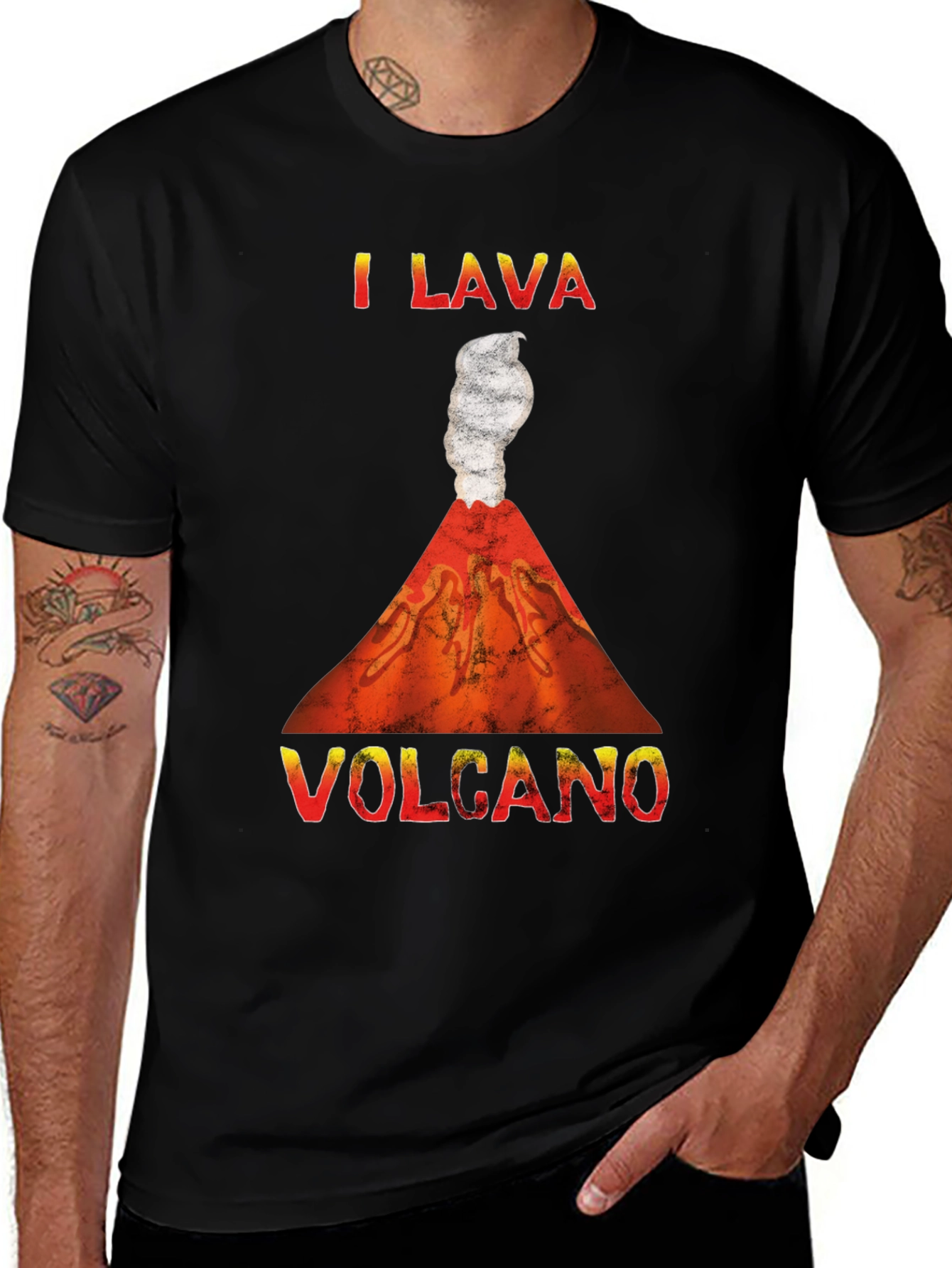Camiseta Hombre I Lava Volcano Divertida y Original