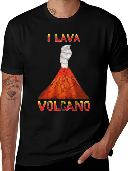 Camiseta Hombre I Lava Volcano Divertida y Original