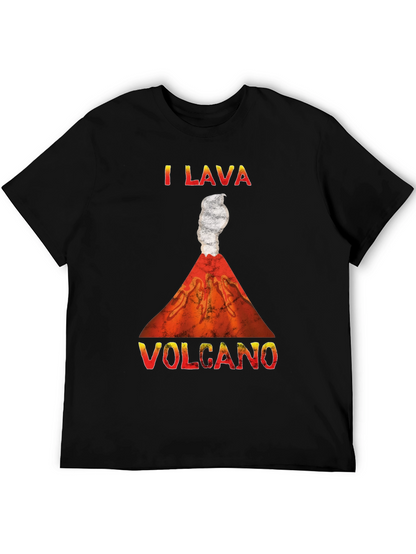 Camiseta Hombre I Lava Volcano Divertida y Original