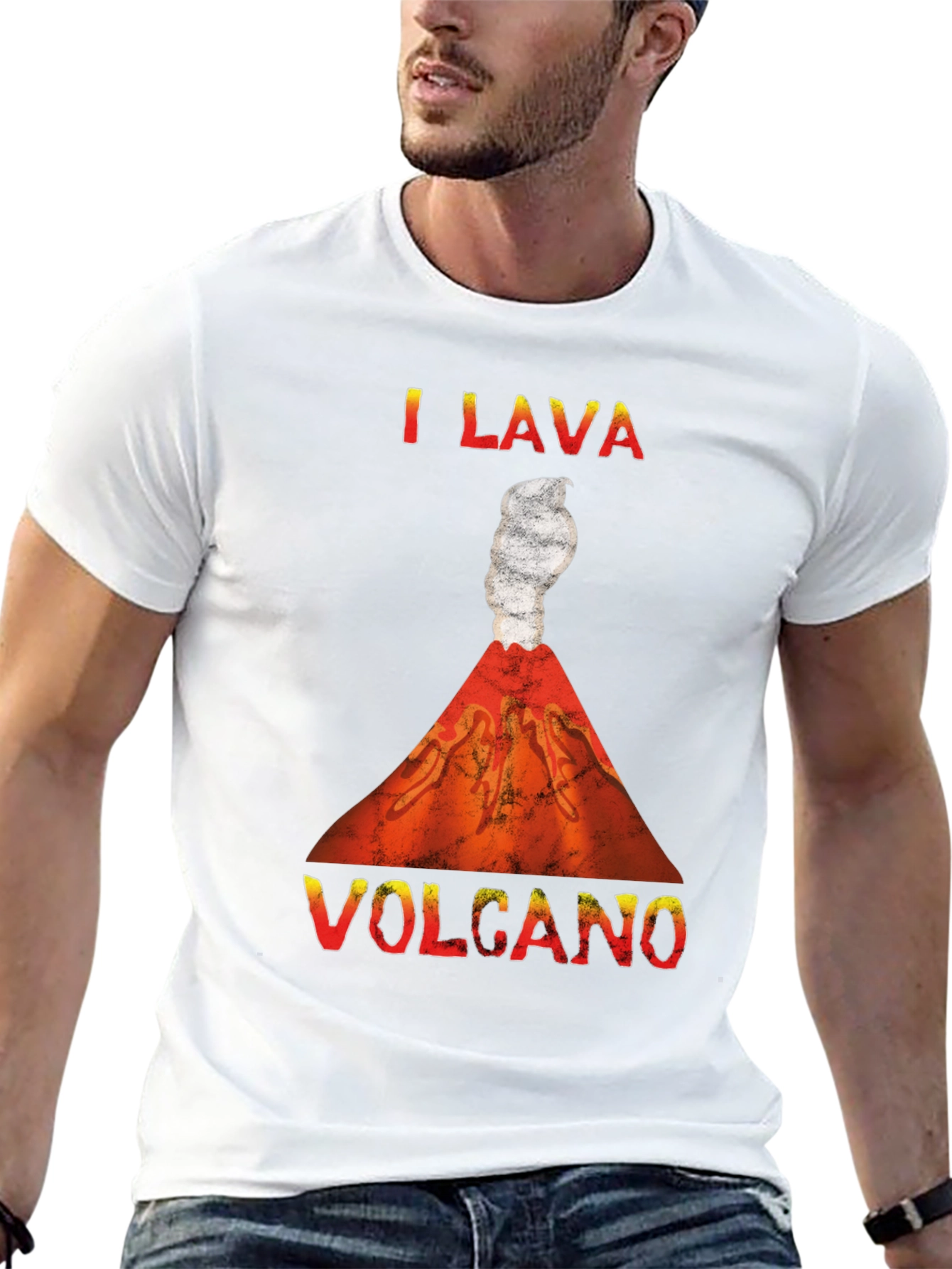 Camiseta Hombre I Lava Volcano Divertida y Original