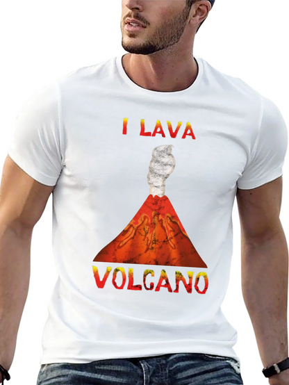 Camiseta Hombre I Lava Volcano Divertida y Original
