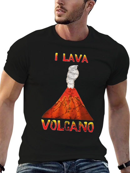 Camiseta Hombre I Lava Volcano Divertida y Original