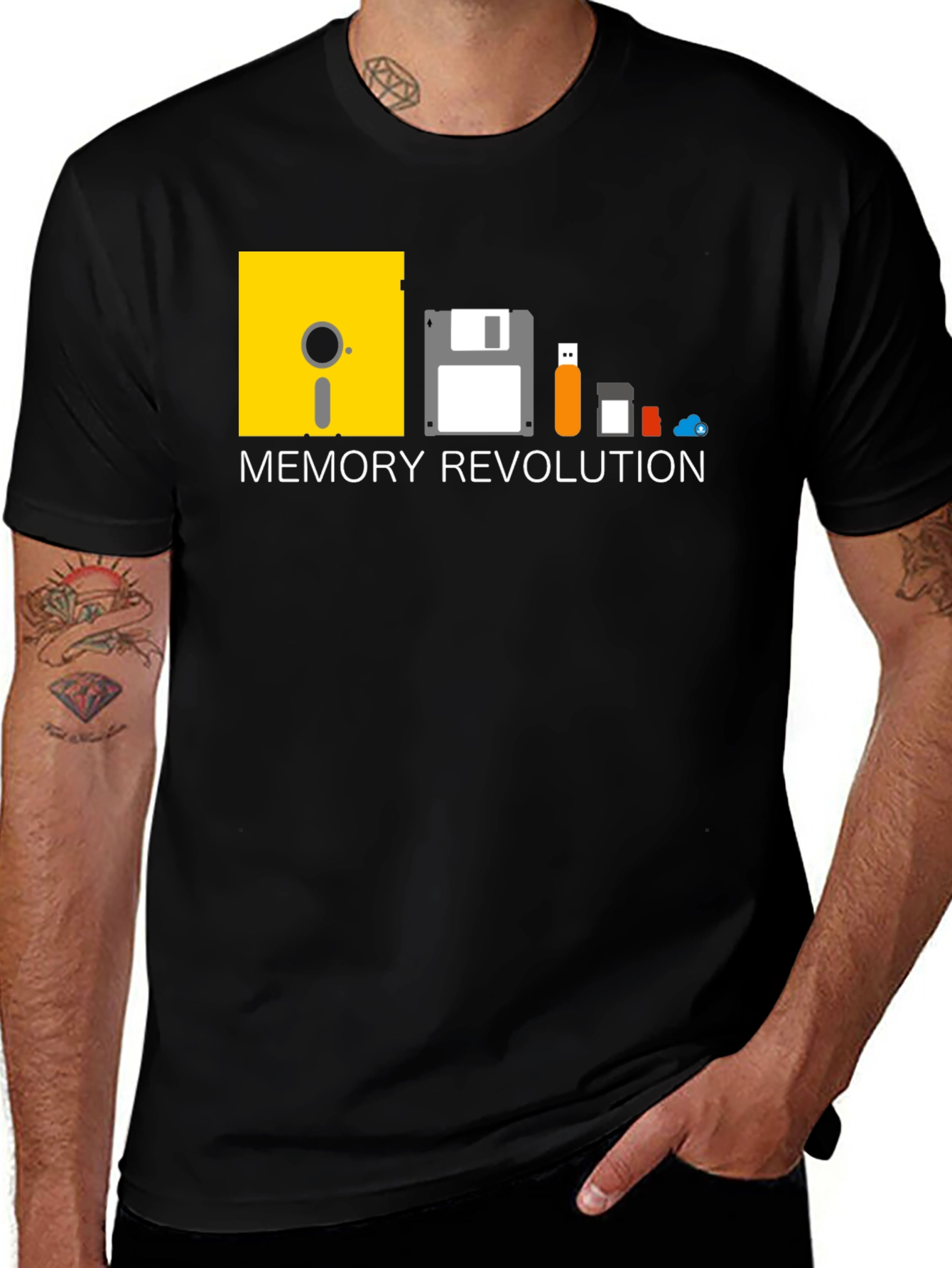 Camiseta Negra Memory Revolution Hombre