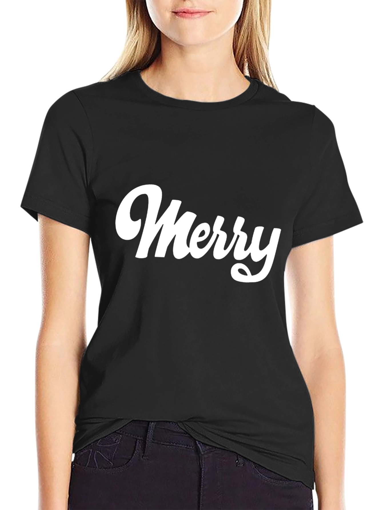 Camiseta Negra Merry - Estilo Casual