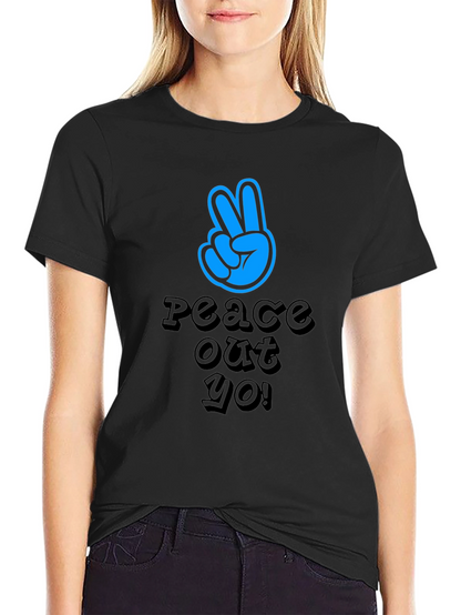 Camiseta Negra Peace Out Yo! Estilo Urbano