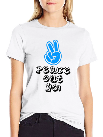 Camiseta Negra Peace Out Yo! Estilo Urbano