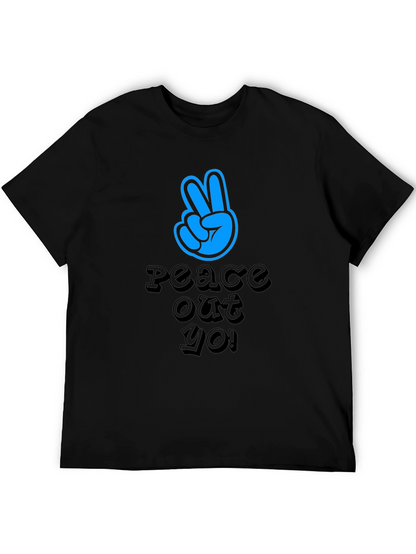 Camiseta Negra Peace Out Yo! Estilo Urbano