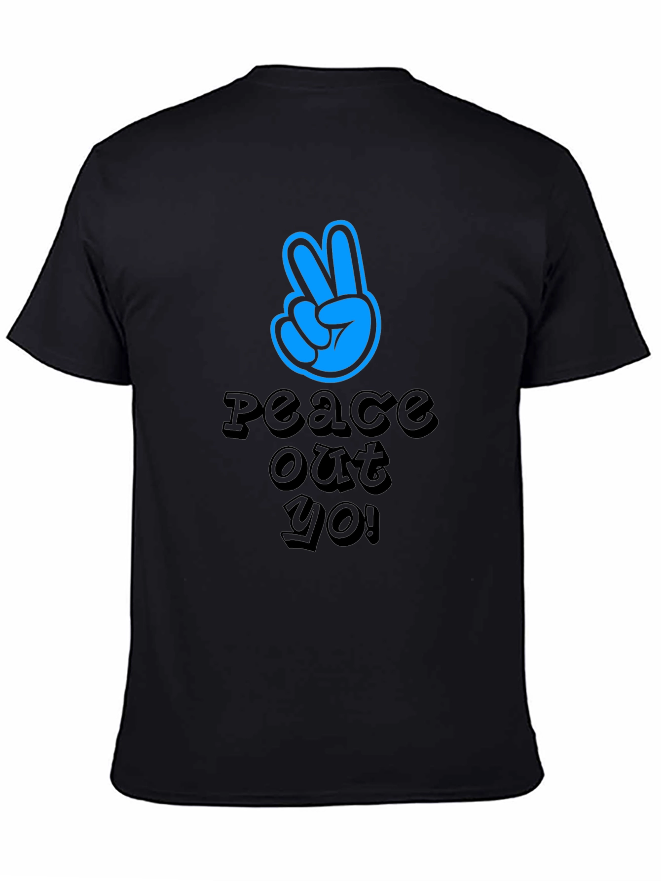 Camiseta Negra Peace Out Yo! Estilo Urbano