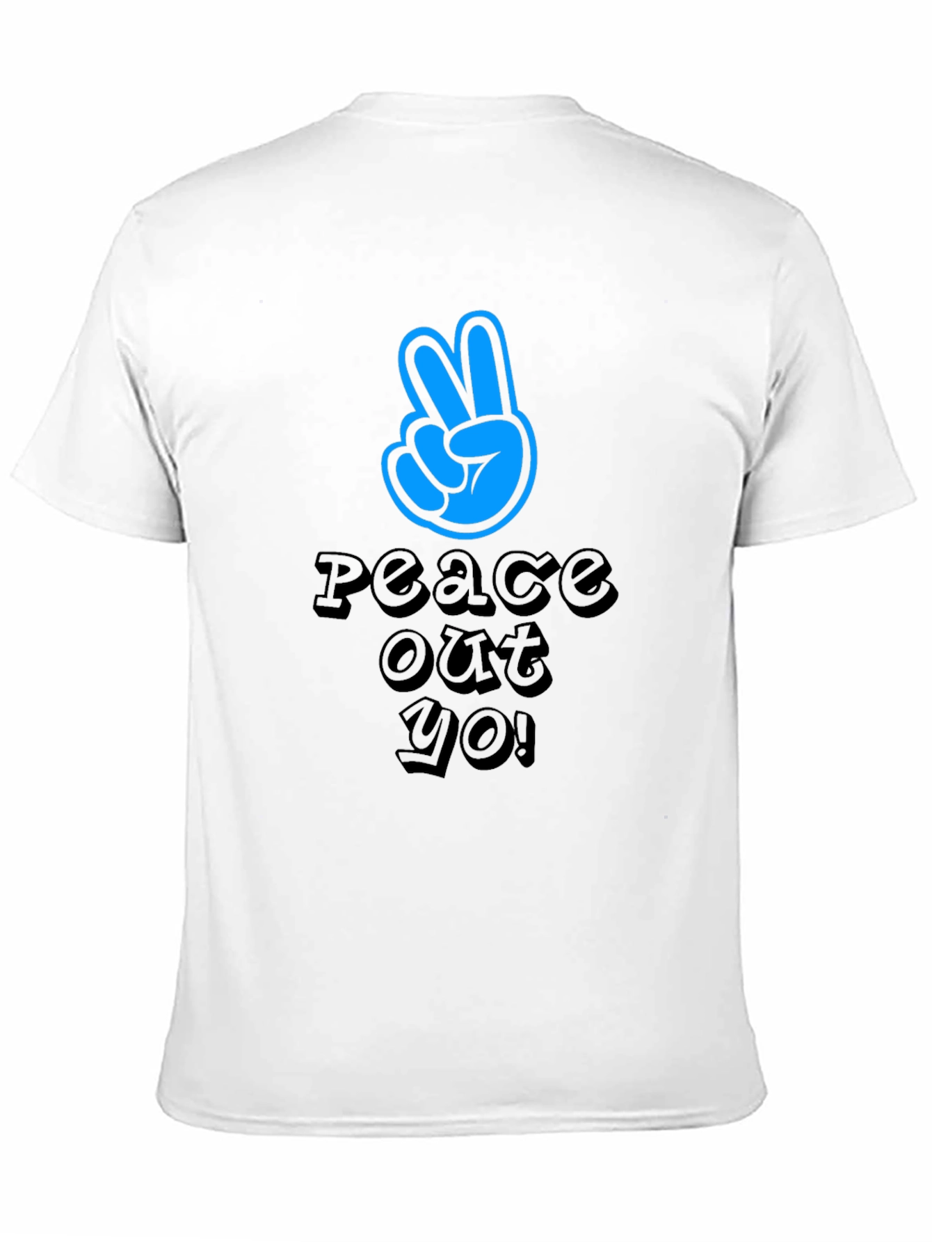 Camiseta Negra Peace Out Yo! Estilo Urbano