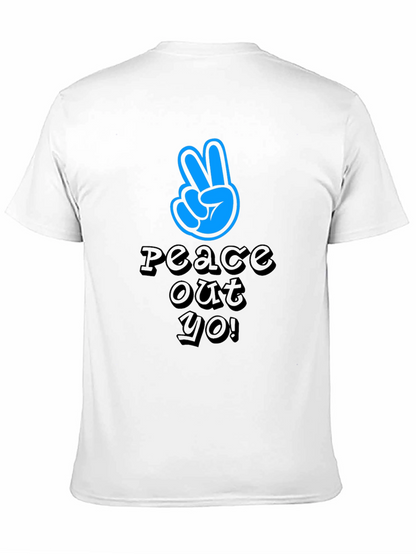 Camiseta Negra Peace Out Yo! Estilo Urbano