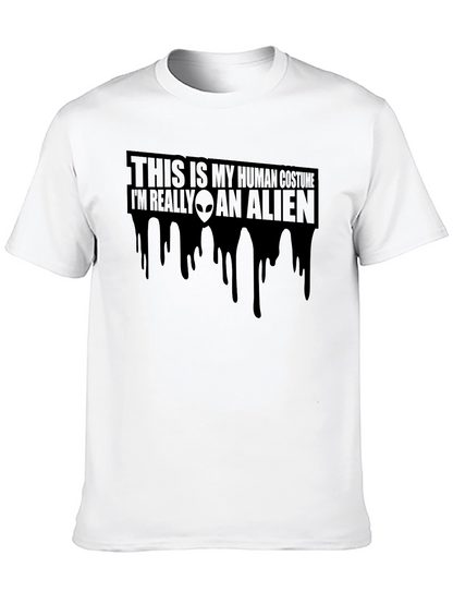 Camiseta Negra Disfraz Humano Alienígena