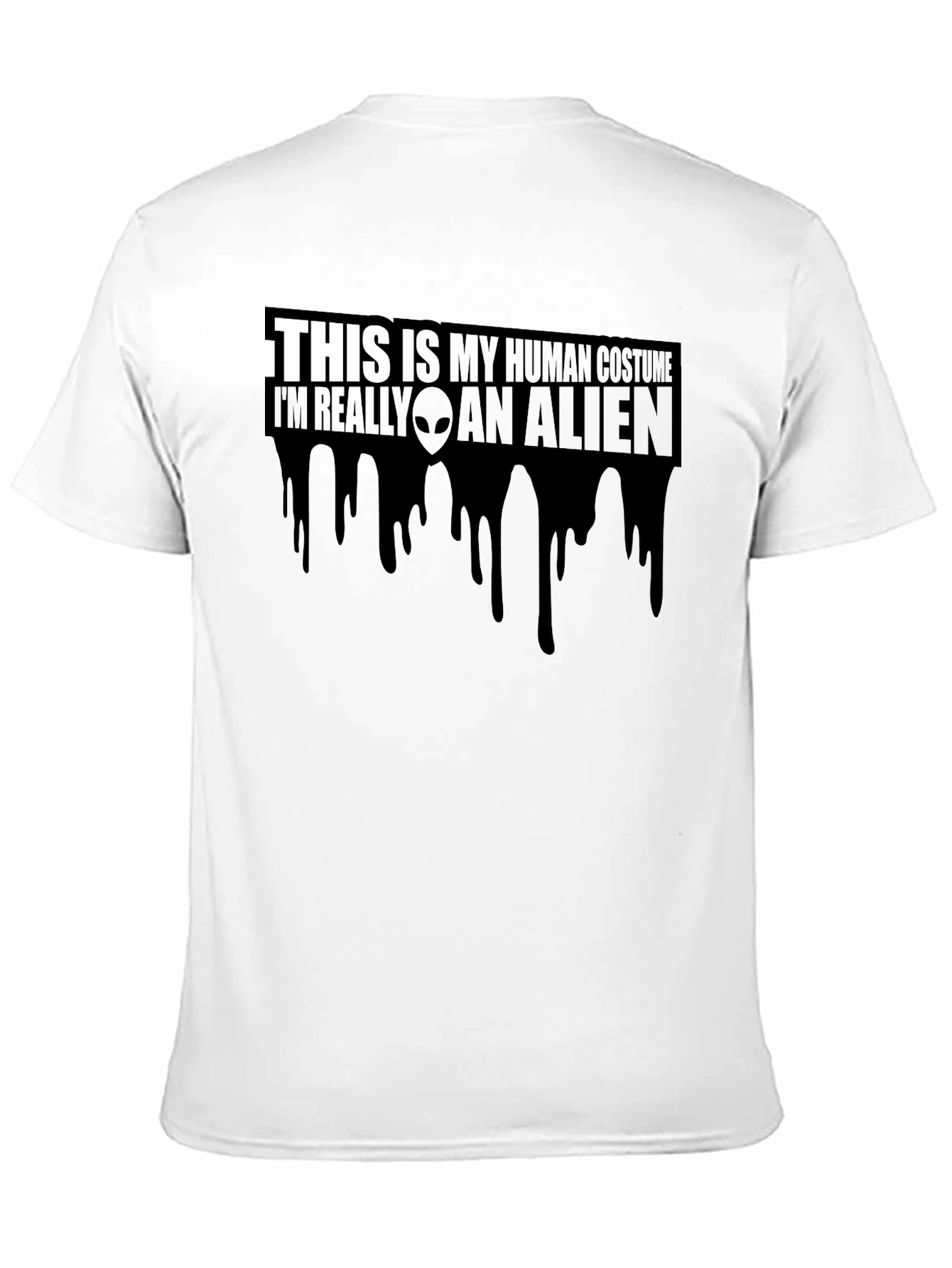 Camiseta Negra Disfraz Humano Alienígena