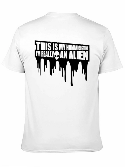 Camiseta Negra Disfraz Humano Alienígena