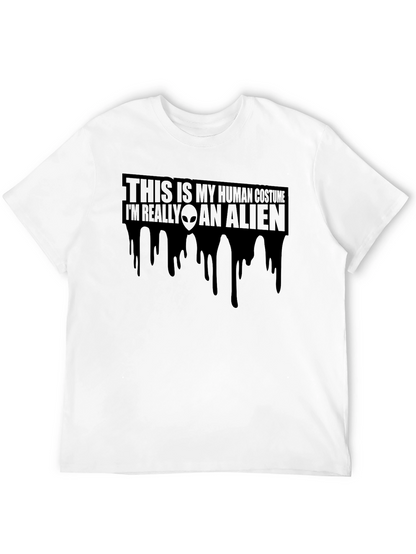 Camiseta Negra Disfraz Humano Alienígena