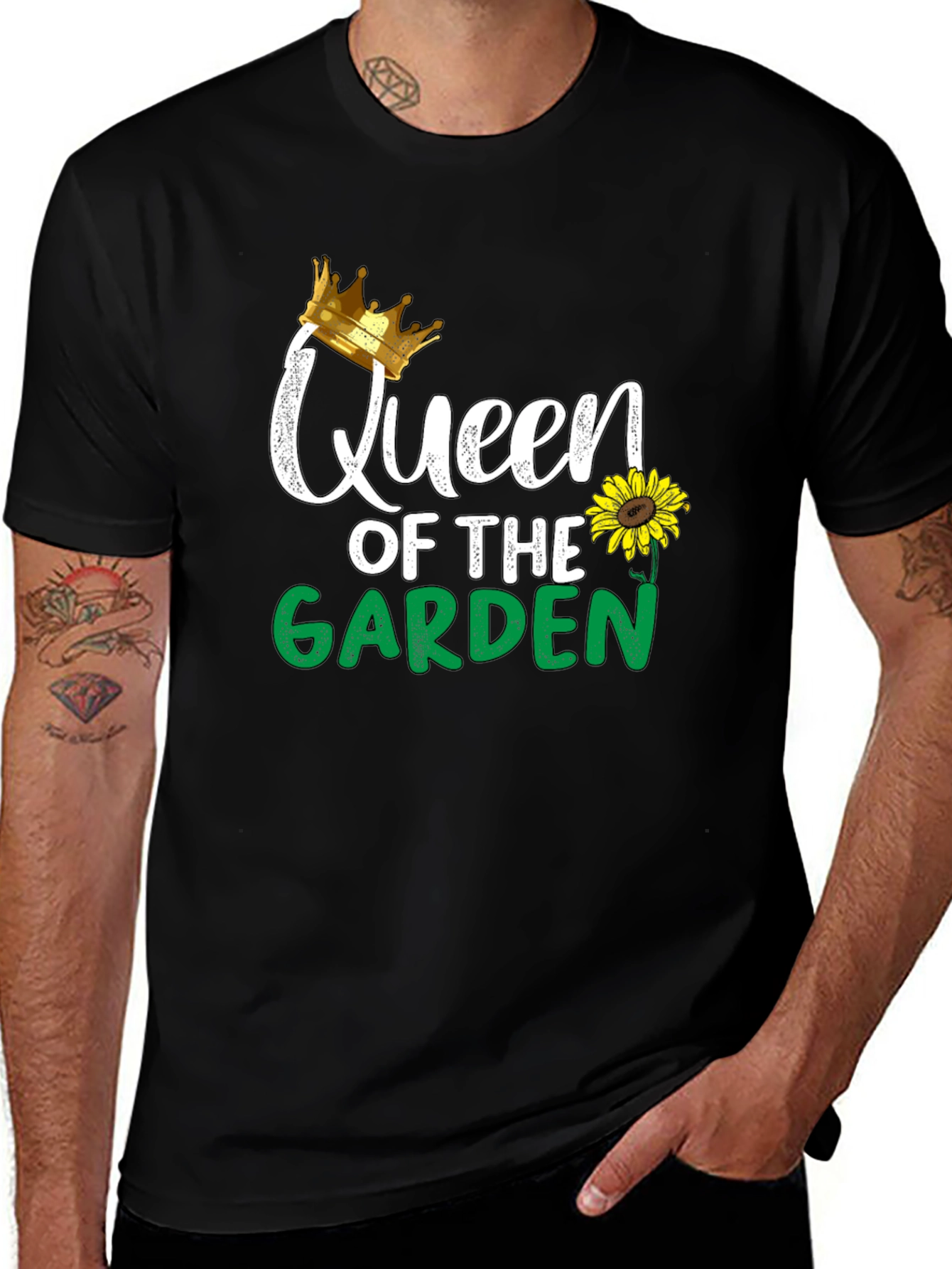 Camiseta Negra Reina del Jardín