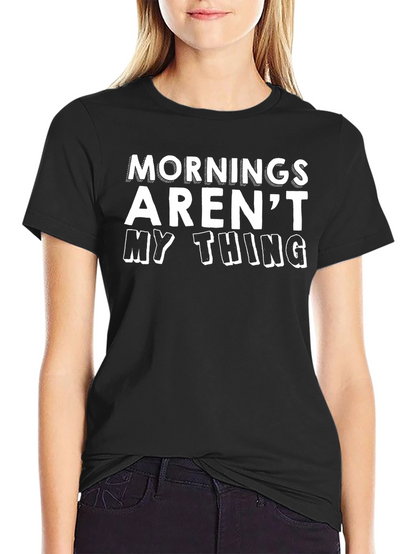 Camiseta Negra: Las Mañanas No Son Lo Mío