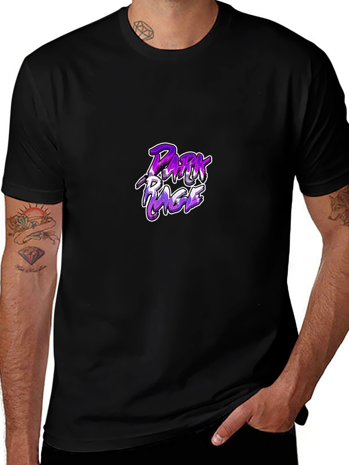 Camiseta Negra Dark Rage: Estilo Casual y Atrevido