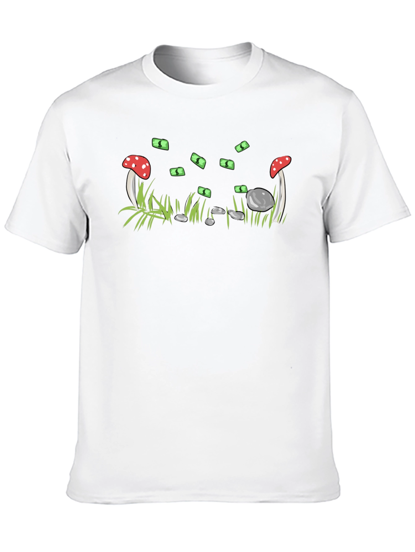 Camiseta Negra Gráfica: Setas y Dinero