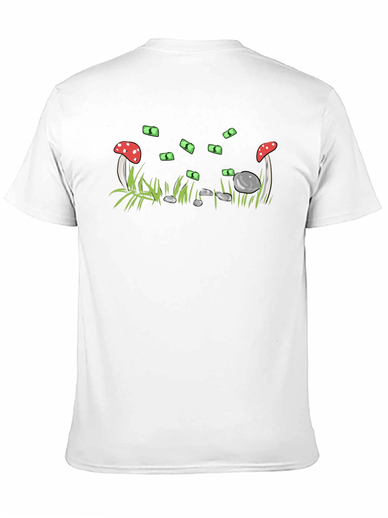 Camiseta Negra Gráfica: Setas y Dinero