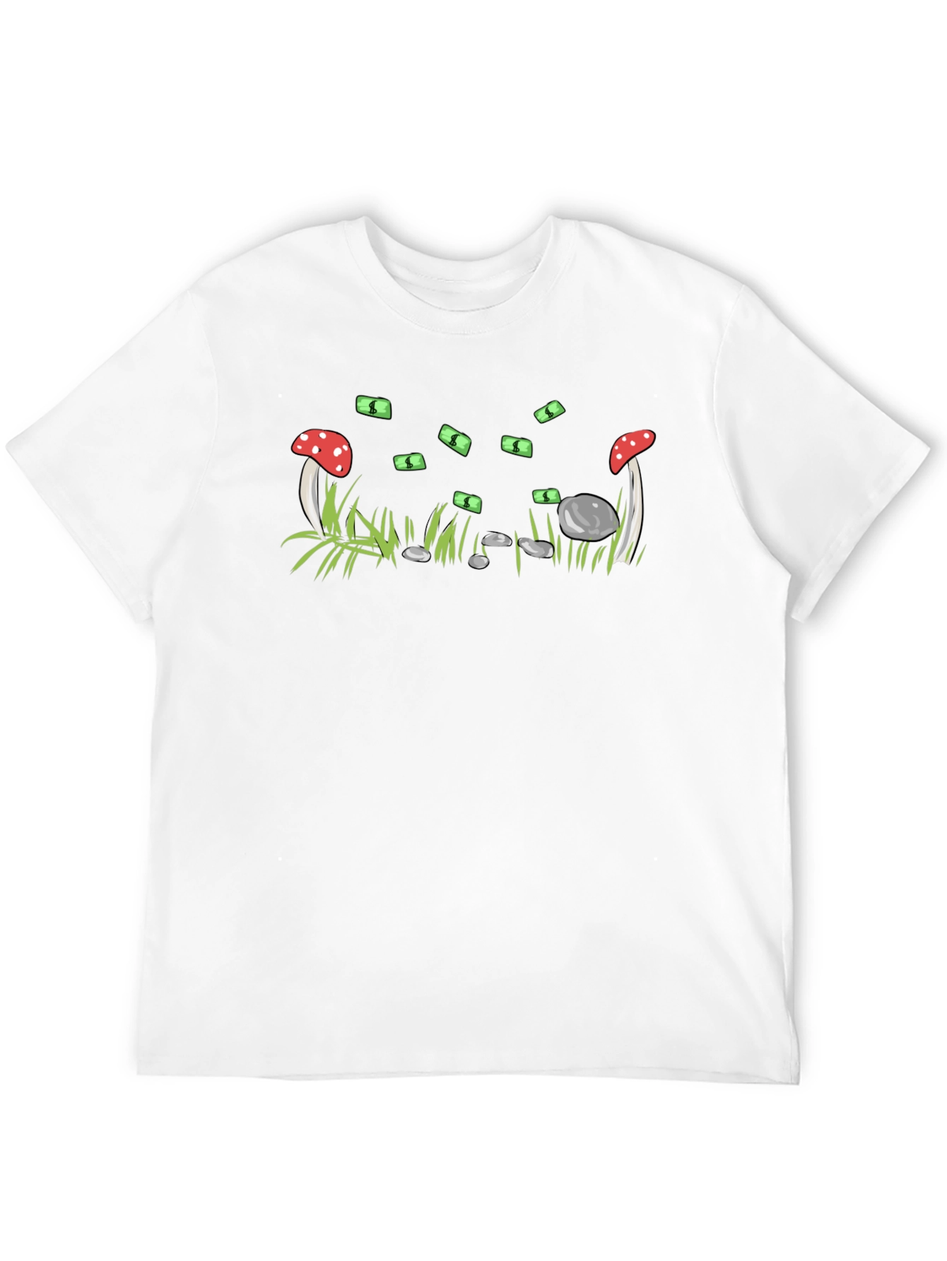 Camiseta Negra Gráfica: Setas y Dinero