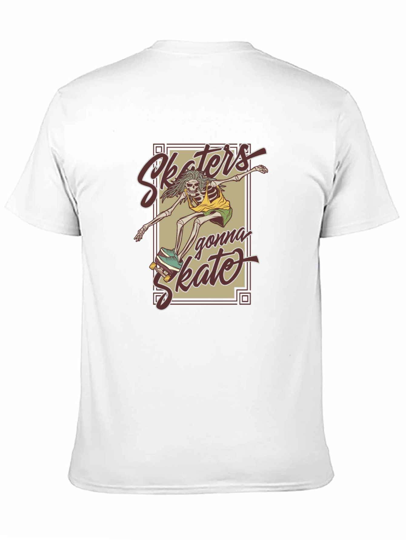 Camiseta Negra Unisex - Skaters Gonna Skate