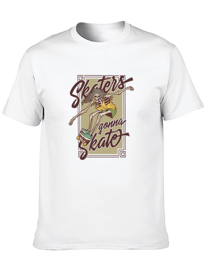Camiseta Negra Unisex - Skaters Gonna Skate