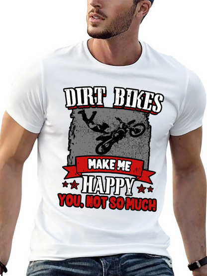 Camiseta Negra Dirt Bikes Make Me Happy