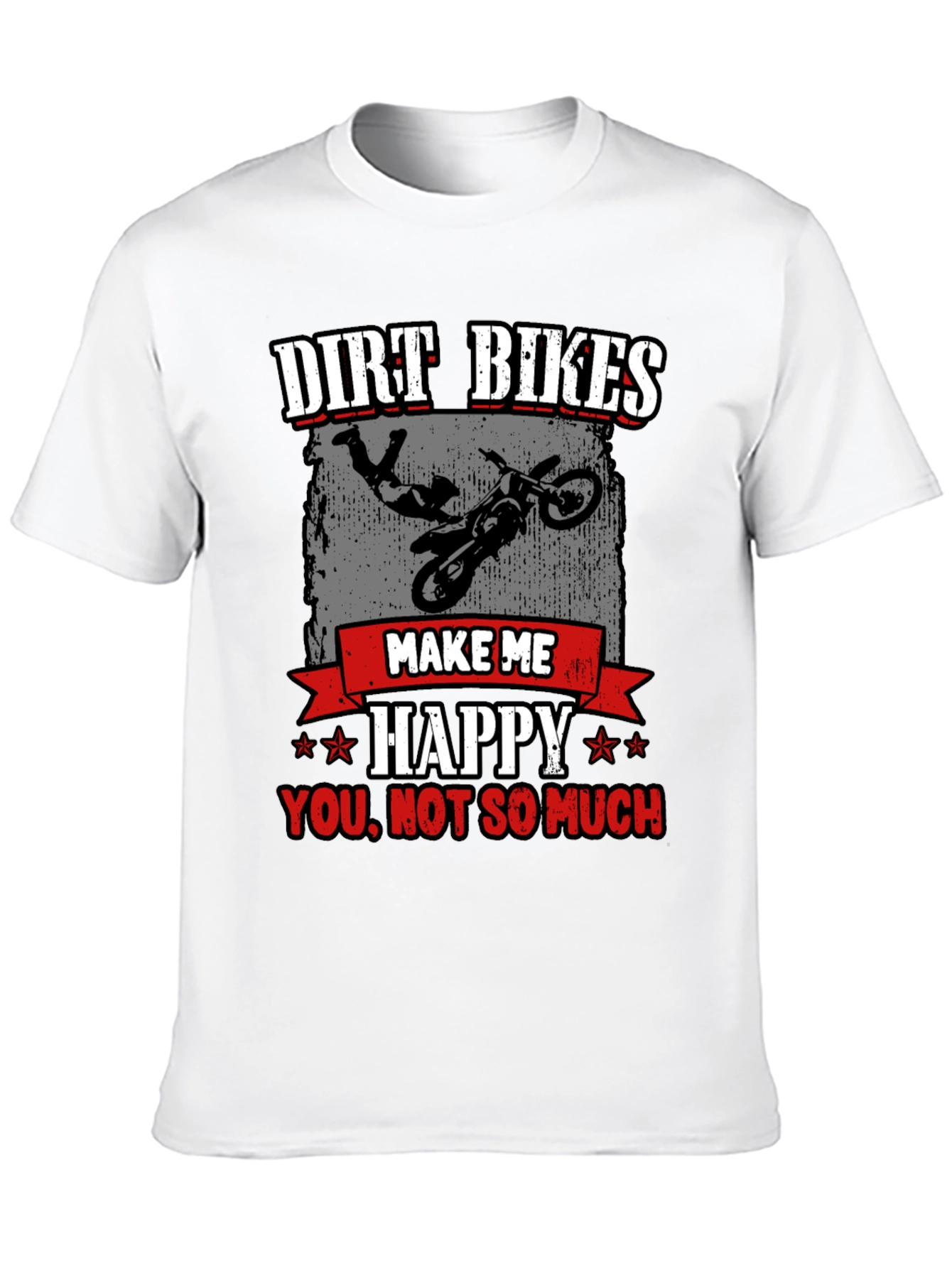 Camiseta Negra Dirt Bikes Make Me Happy